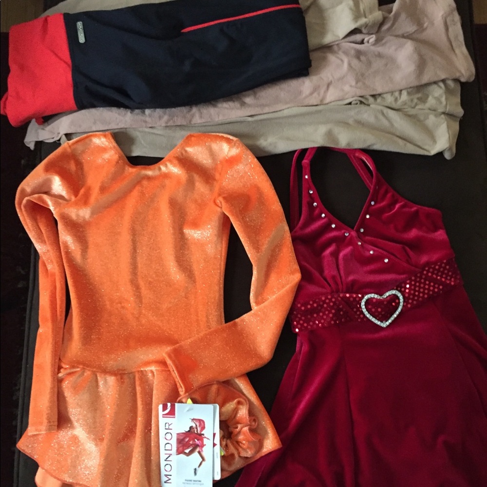 Girls Figureskating dresses, pants, tights